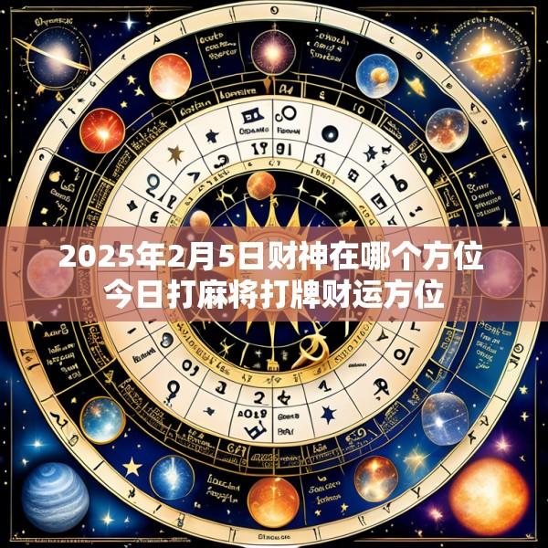 2025年2月5日财神在哪个方位 今日打麻将打牌财运方位
