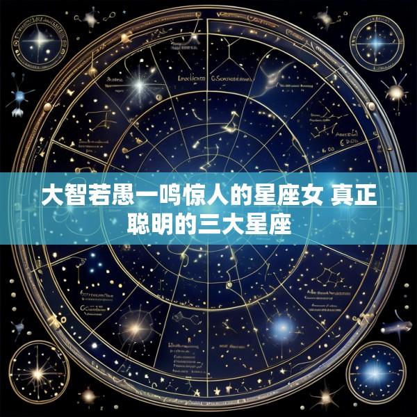 大智若愚一鸣惊人的星座女 真正聪明的三大星座