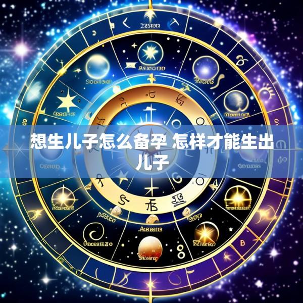 想生儿子怎么备孕 怎样才能生出儿子