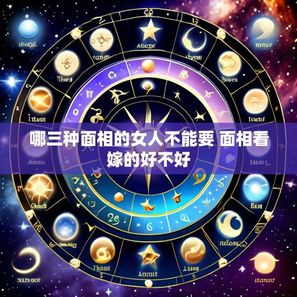 哪三种面相的女人不能要 面相看嫁的好不好