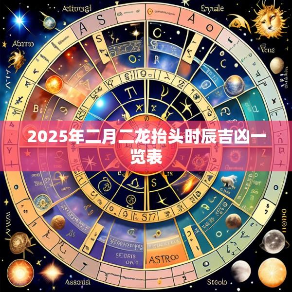 2025年二月二龙抬头时辰吉凶一览表