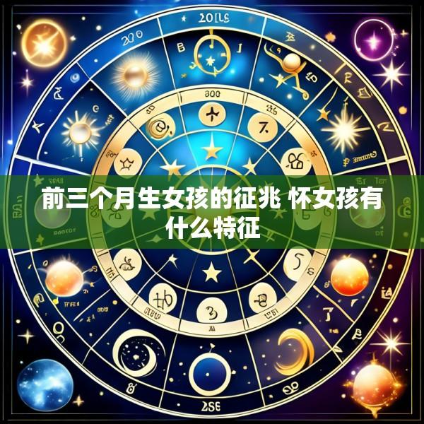 前三个月生女孩的征兆 怀女孩有什么特征