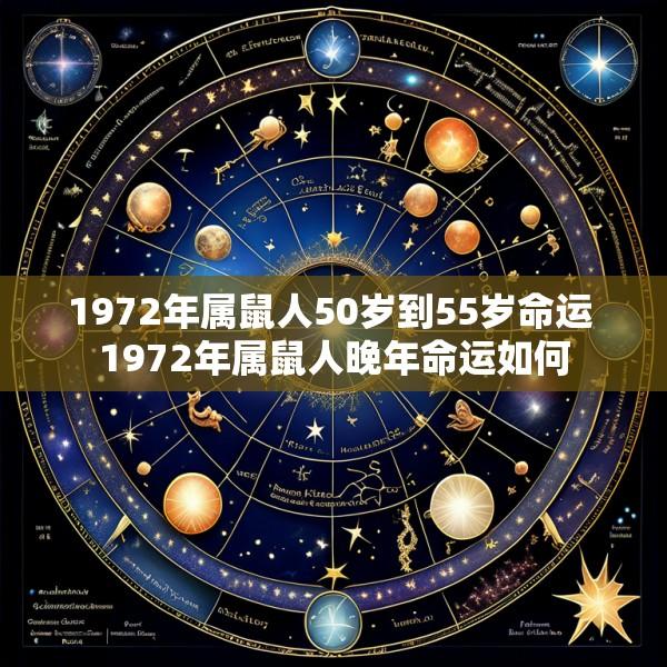 1972年属鼠人50岁到55岁命运 1972年属鼠人晚年命运如何