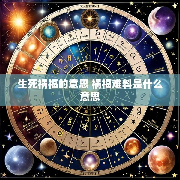 生死祸福的意思 祸福难料是什么意思