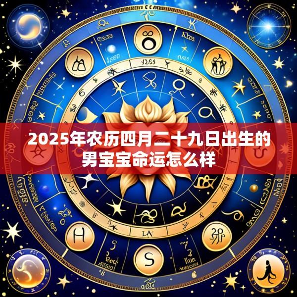 2025年农历四月二十九日出生的男宝宝命运怎么样