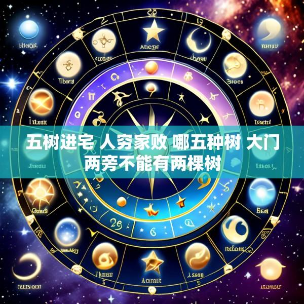 五树进宅 人穷家败 哪五种树 大门两旁不能有两棵树