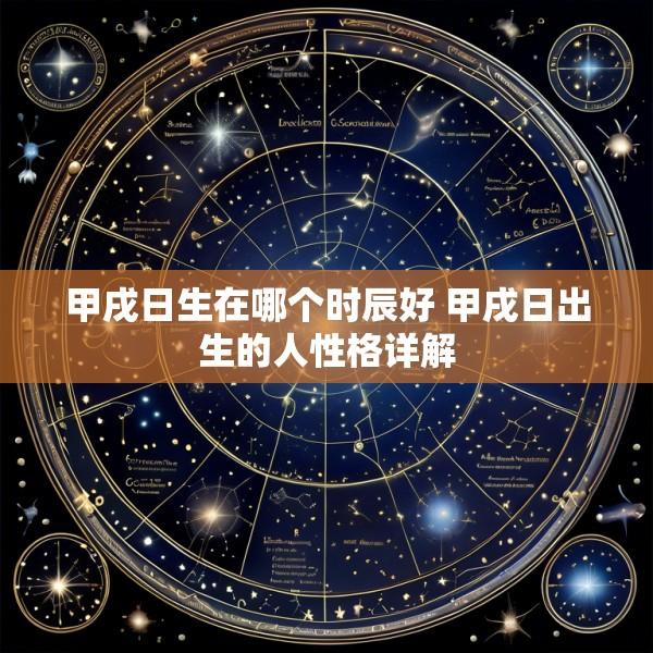 甲戌日生在哪个时辰好 甲戌日出生的人性格详解