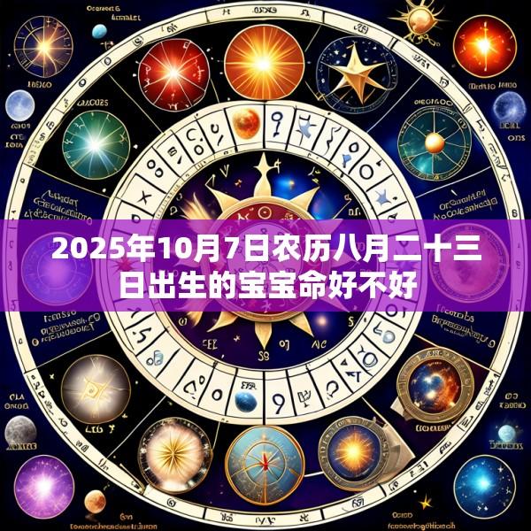 2025年10月7日农历八月二十三日出生的宝宝命好不好
