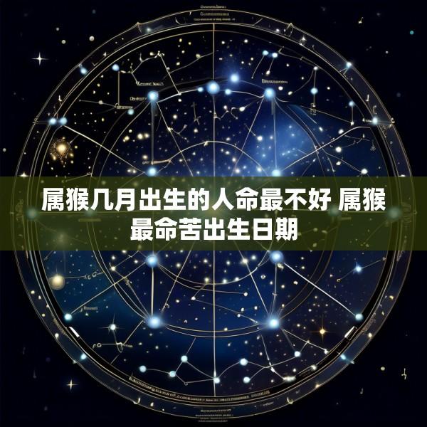 属猴几月出生的人命最不好 属猴最命苦出生日期