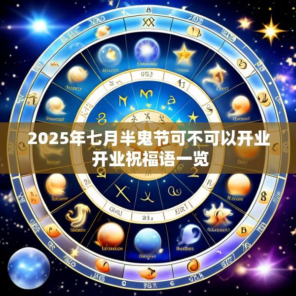 2025年七月半鬼节可不可以开业 开业祝福语一览