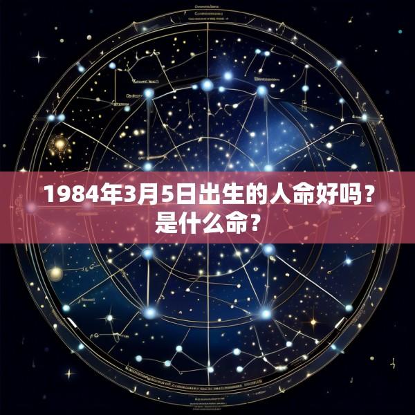 1984年3月5日出生的人命好吗？是什么命？