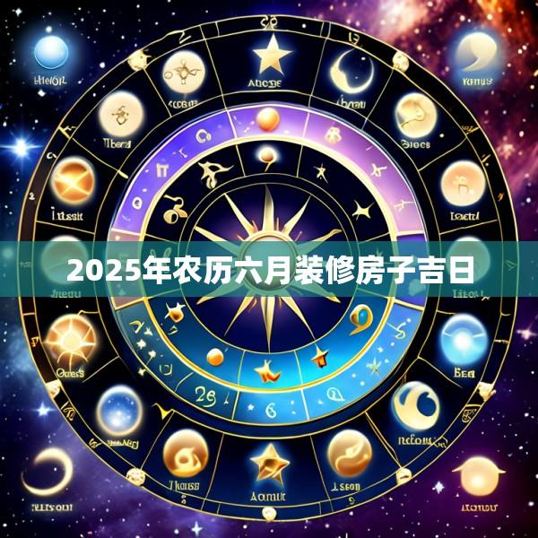 2025年农历六月装修房子吉日
