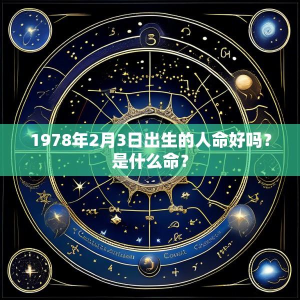 1978年2月3日出生的人命好吗？是什么命？