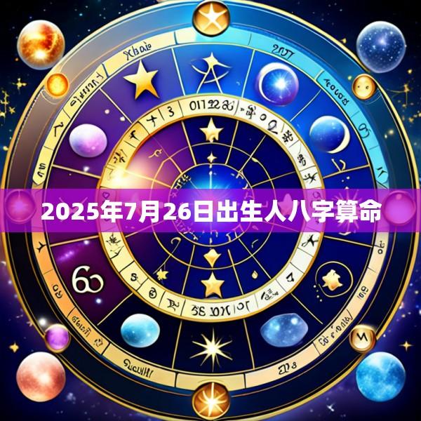 2025年7月26日出生人八字算命