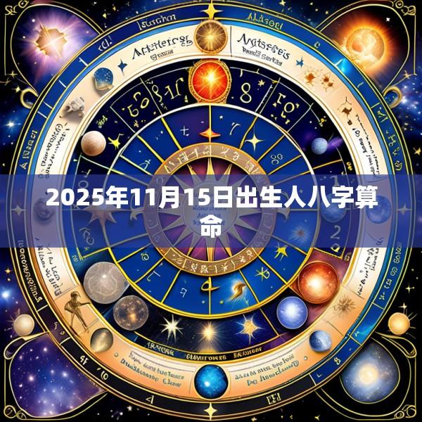 2025年11月15日出生人八字算命