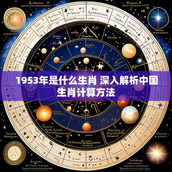 1953年是什么生肖 深入解析中国生肖计算方法