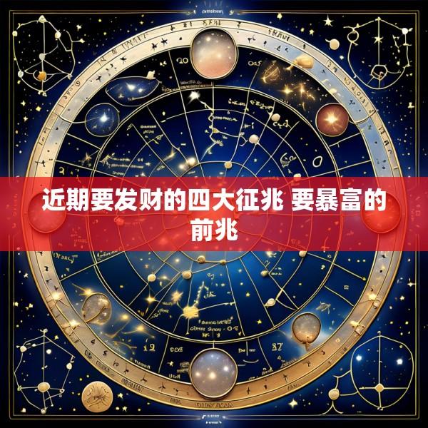 近期要发财的四大征兆 要暴富的前兆