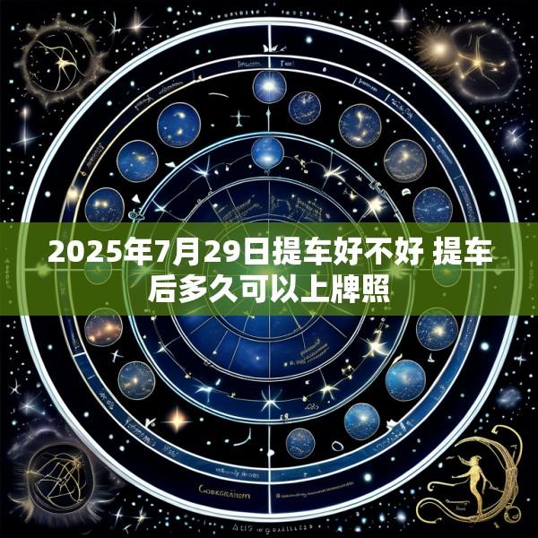 2025年7月29日提车好不好 提车后多久可以上牌照