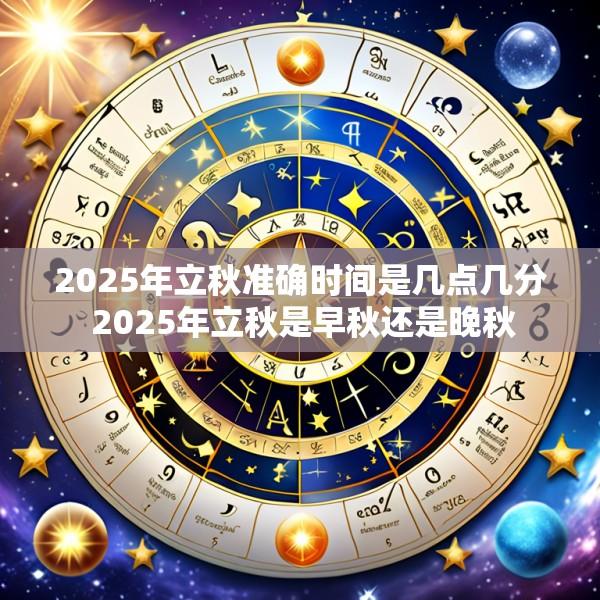 2025年立秋准确时间是几点几分 2025年立秋是早秋还是晚秋