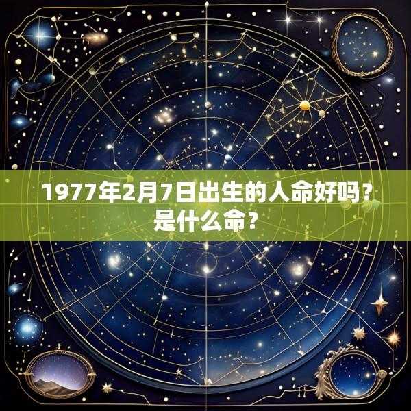 1977年2月7日出生的人命好吗？是什么命？