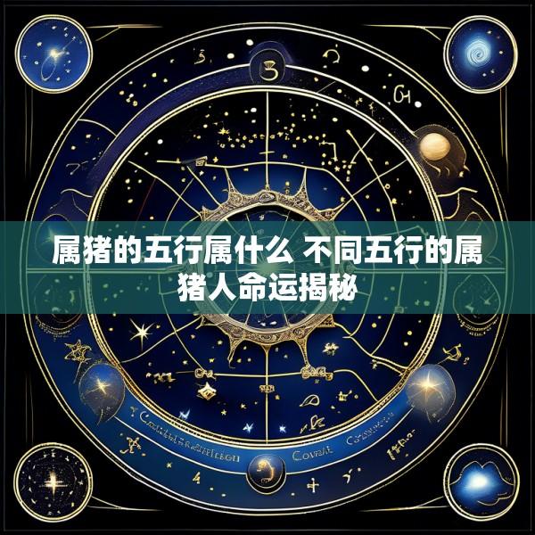 属猪的五行属什么 不同五行的属猪人命运揭秘