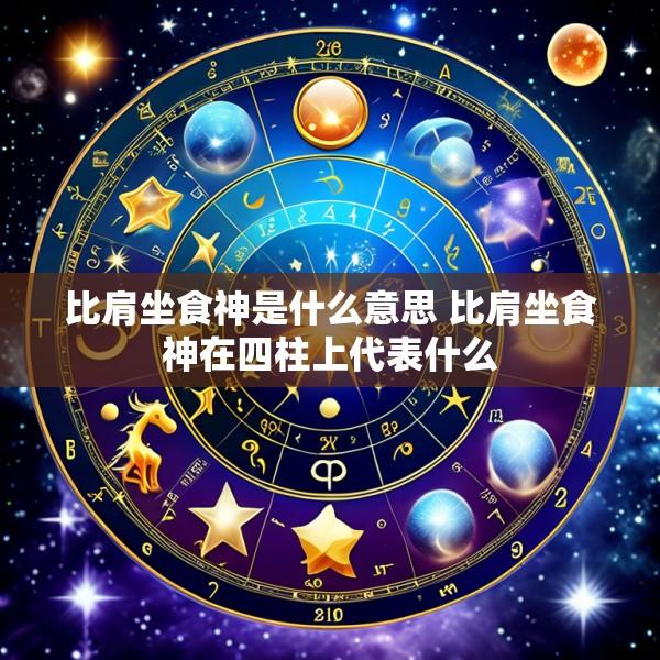 比肩坐食神是什么意思 比肩坐食神在四柱上代表什么