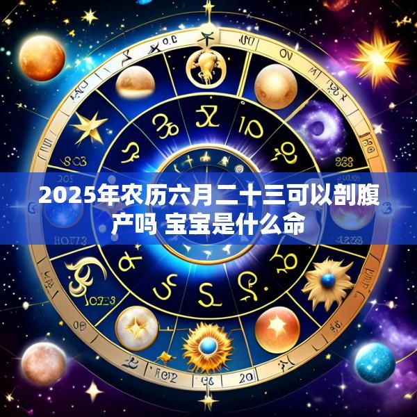 2025年农历六月二十三可以剖腹产吗 宝宝是什么命