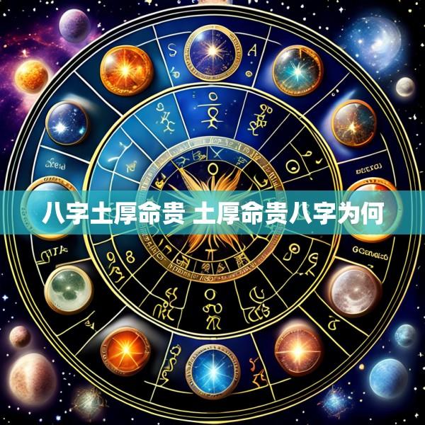 八字土厚命贵 土厚命贵八字为何