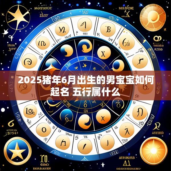 2025猪年6月出生的男宝宝如何起名 五行属什么
