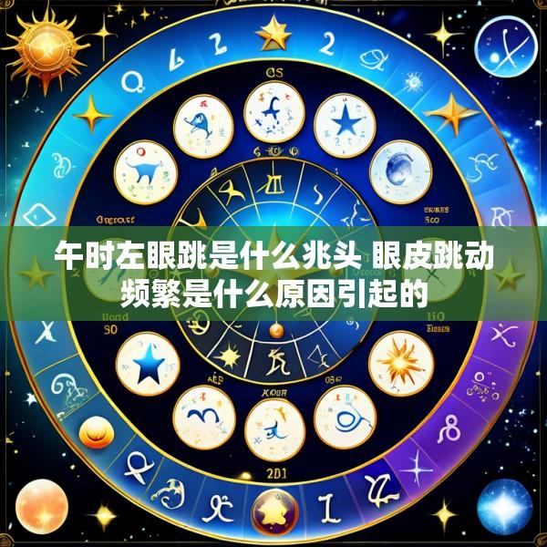 午时左眼跳是什么兆头 眼皮跳动频繁是什么原因引起的
