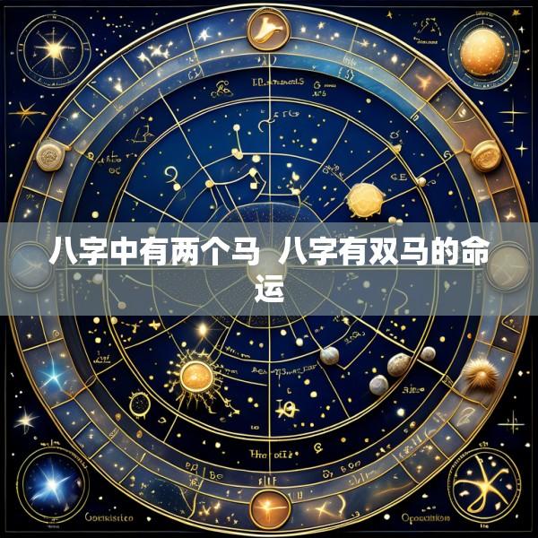 八字中有两个马  八字有双马的命运
