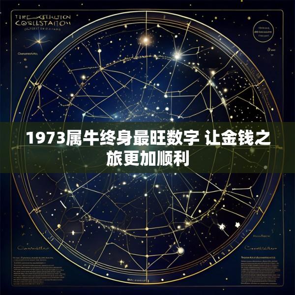 1973属牛终身最旺数字 让金钱之旅更加顺利