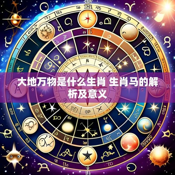 大地万物是什么生肖 生肖马的解析及意义