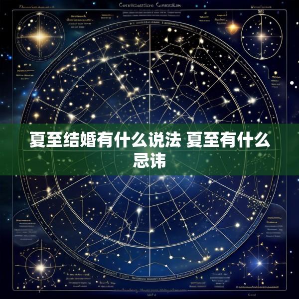 夏至结婚有什么说法 夏至有什么忌讳