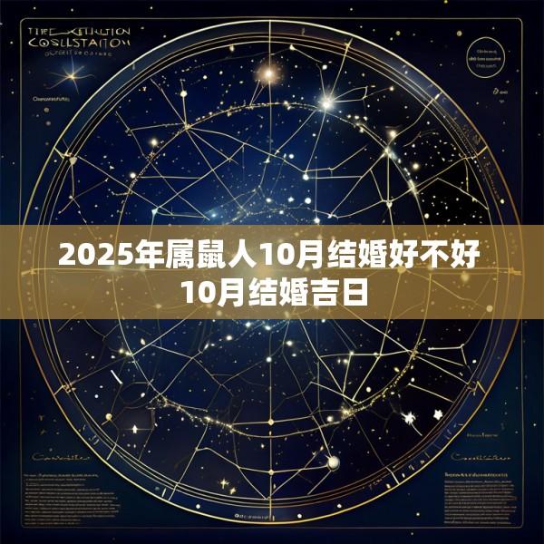 2025年属鼠人10月结婚好不好 10月结婚吉日
