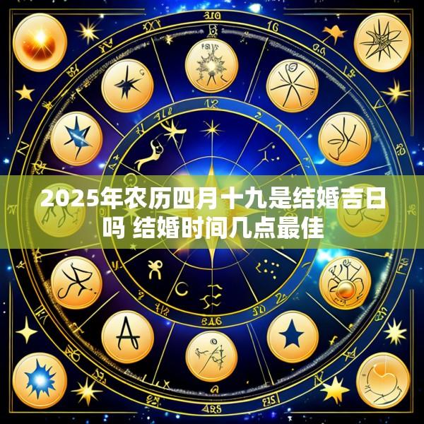 2025年农历四月十九是结婚吉日吗 结婚时间几点最佳