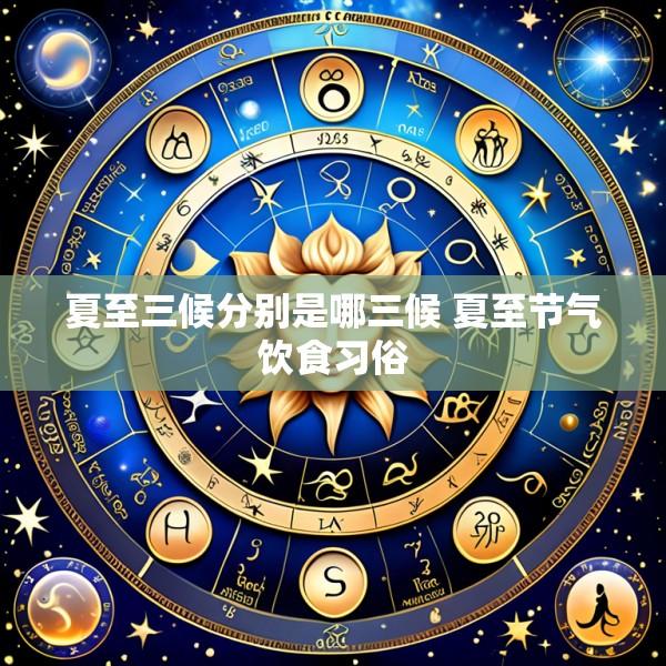 夏至三候分别是哪三候 夏至节气饮食习俗