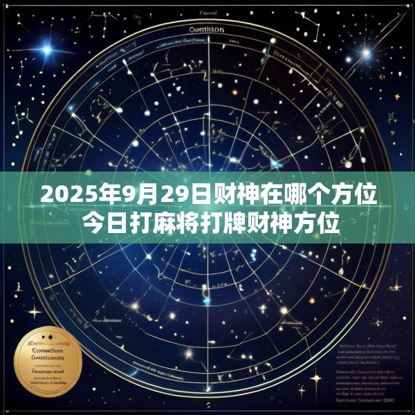 2025年9月29日财神在哪个方位 今日打麻将打牌财神方位