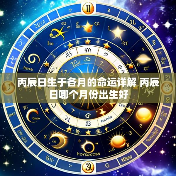 丙辰日生于各月的命运详解 丙辰日哪个月份出生好