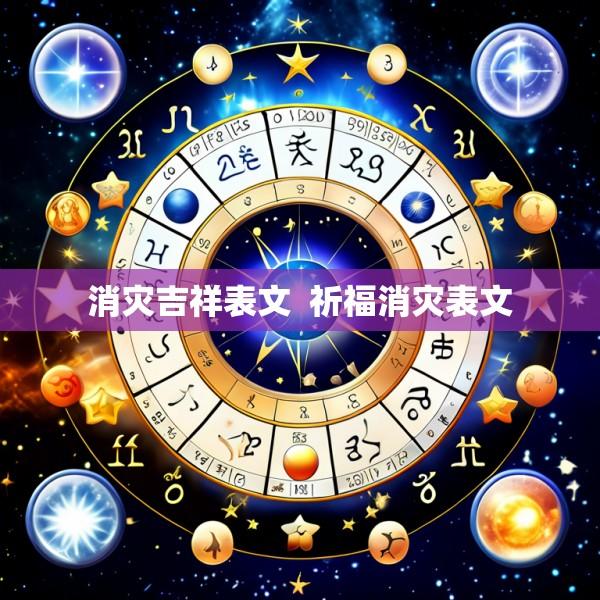 消灾吉祥表文  祈福消灾表文