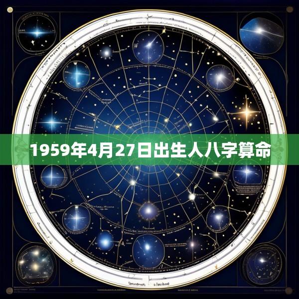 1959年4月27日出生人八字算命