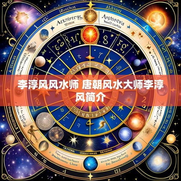 李淳风风水师 唐朝风水大师李淳风简介