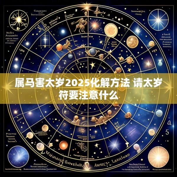 属马害太岁2025化解方法 请太岁符要注意什么