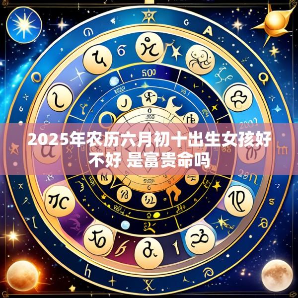 2025年农历六月初十出生女孩好不好 是富贵命吗