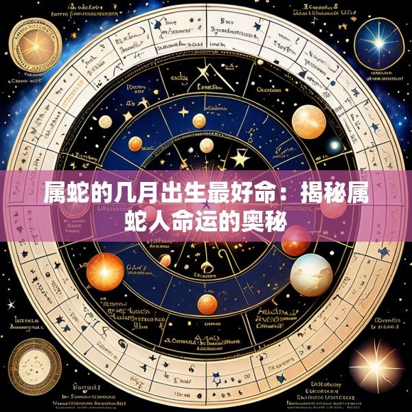 属蛇的几月出生最好命：揭秘属蛇人命运的奥秘