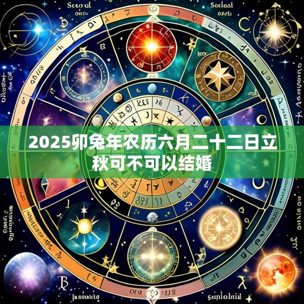 2025卯兔年农历六月二十二日立秋可不可以结婚
