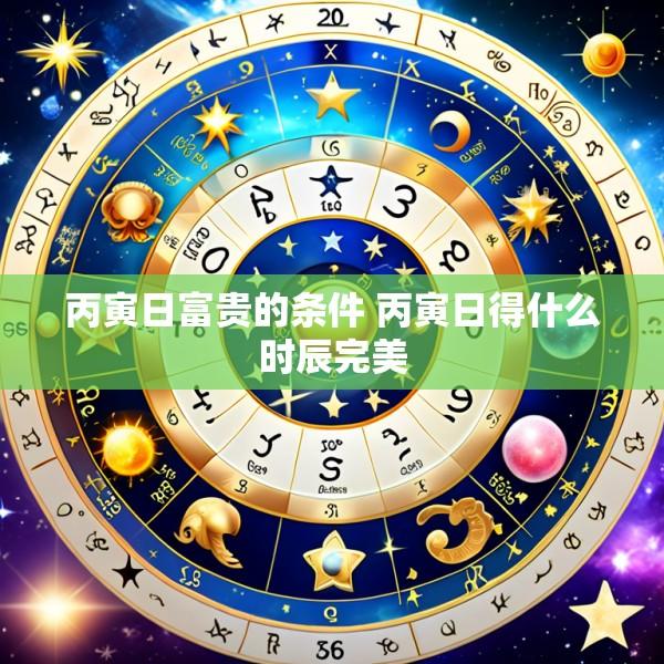 丙寅日富贵的条件 丙寅日得什么时辰完美