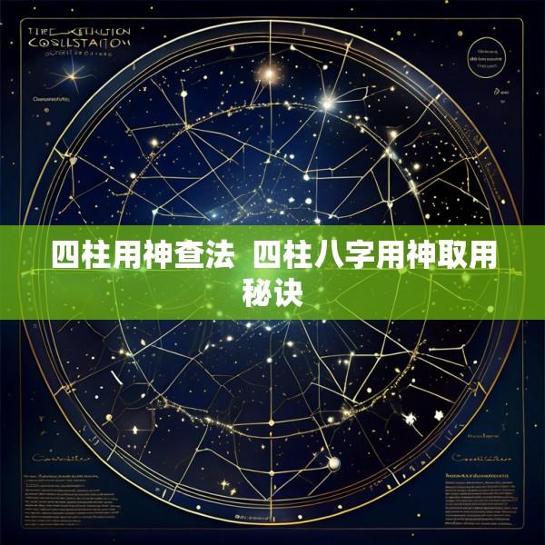 四柱用神查法  四柱八字用神取用秘诀