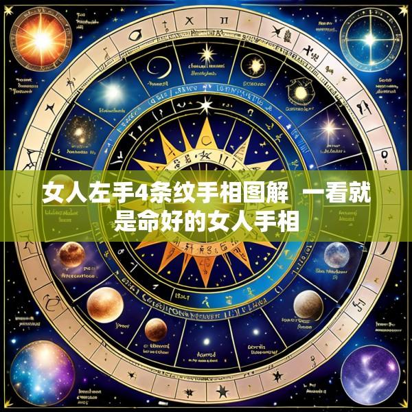 女人左手4条纹手相图解  一看就是命好的女人手相