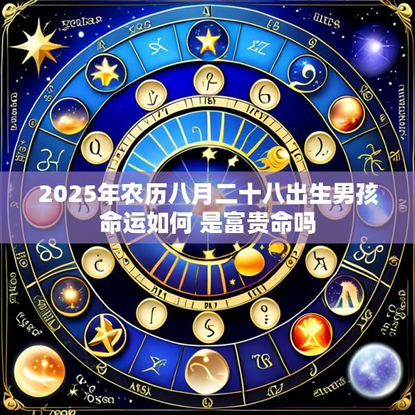 2025年农历八月二十八出生男孩命运如何 是富贵命吗